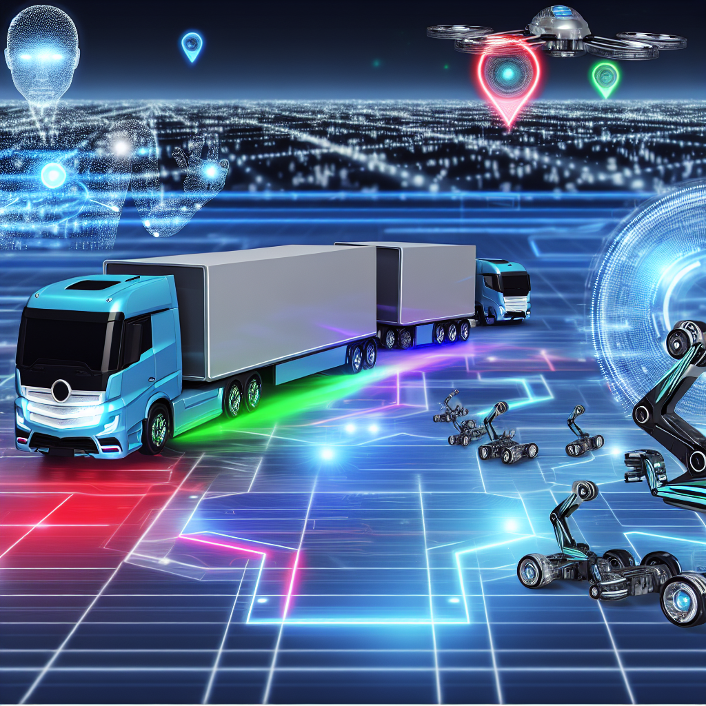 Abstract representation of the future of autonomous trucking