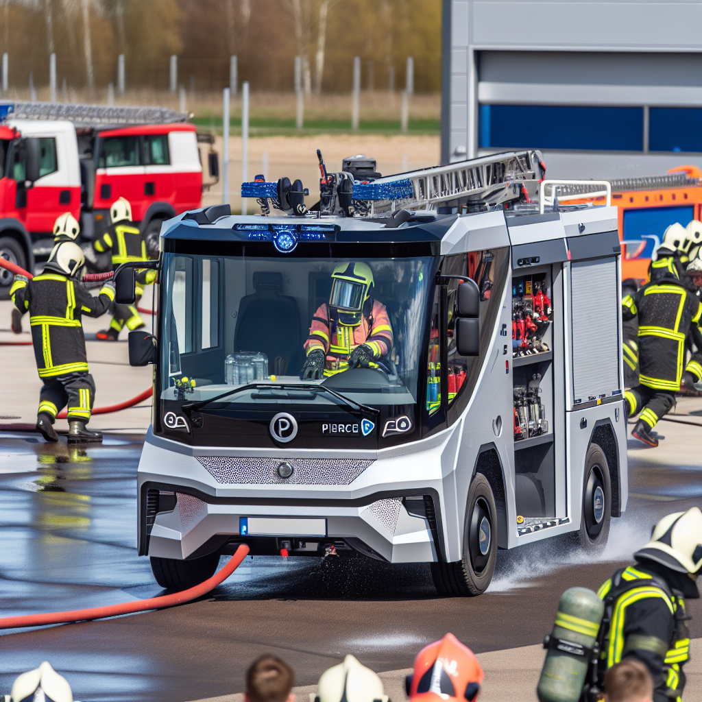 Pierce Volterra Electric Fire Truck in Action