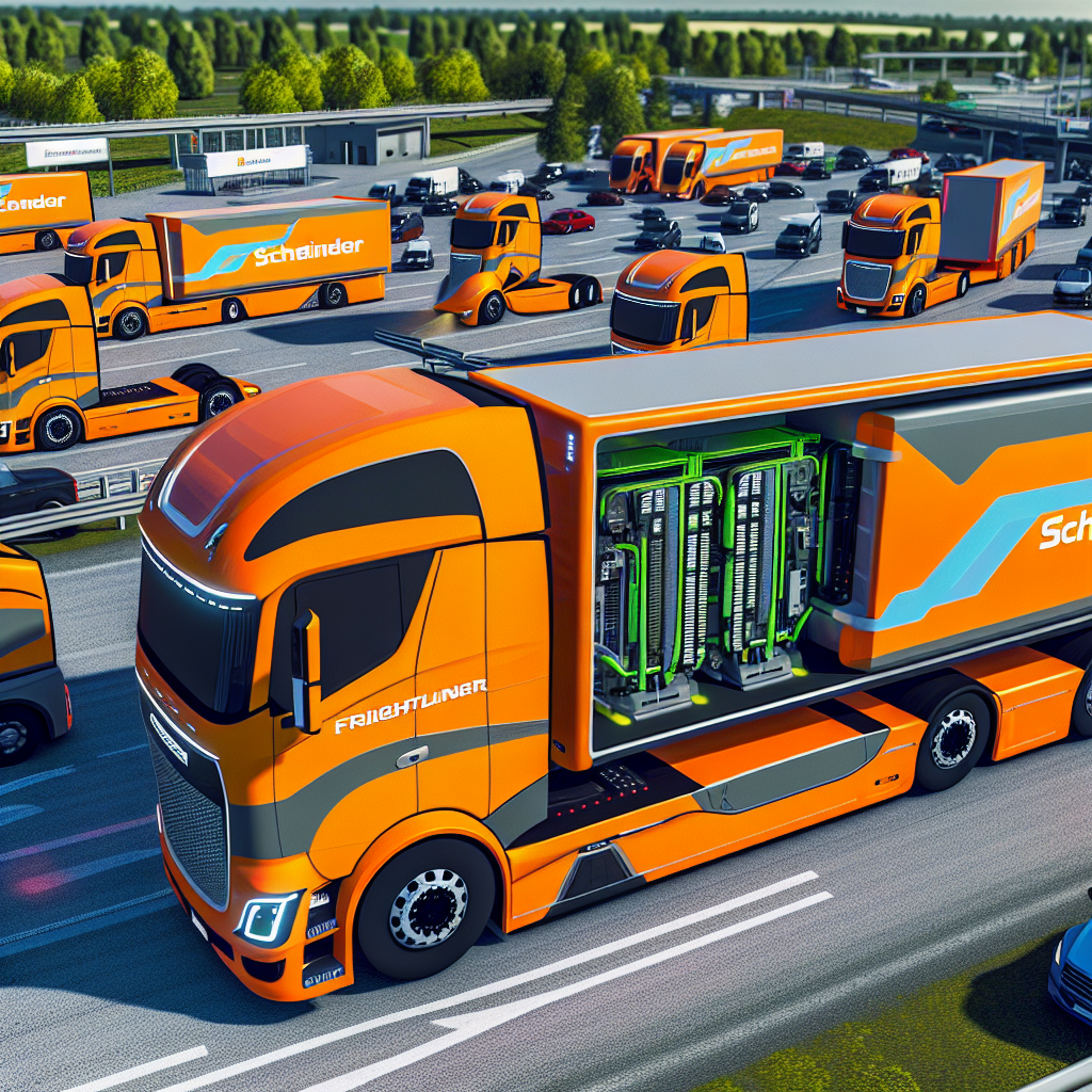 Schneider eCascadia Trucks