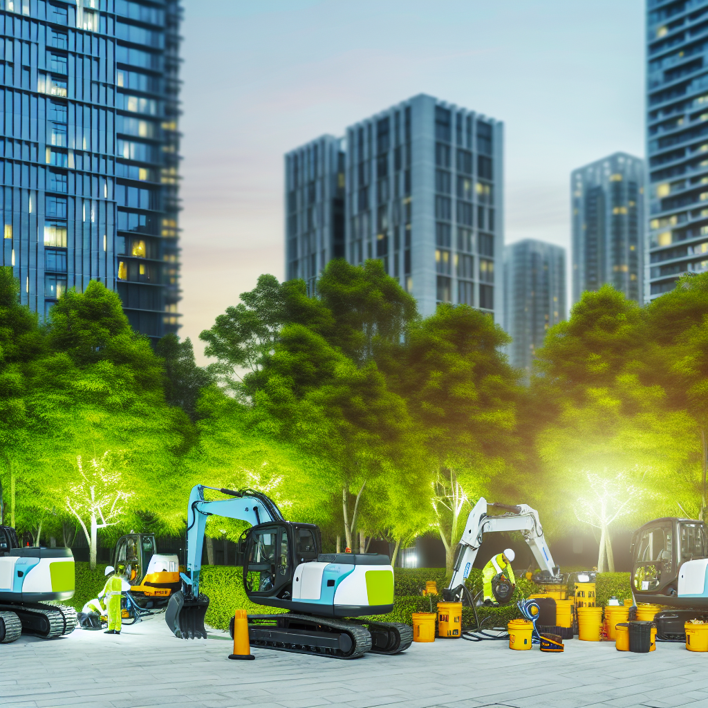 Electric Construction Equipment in Urban Setting