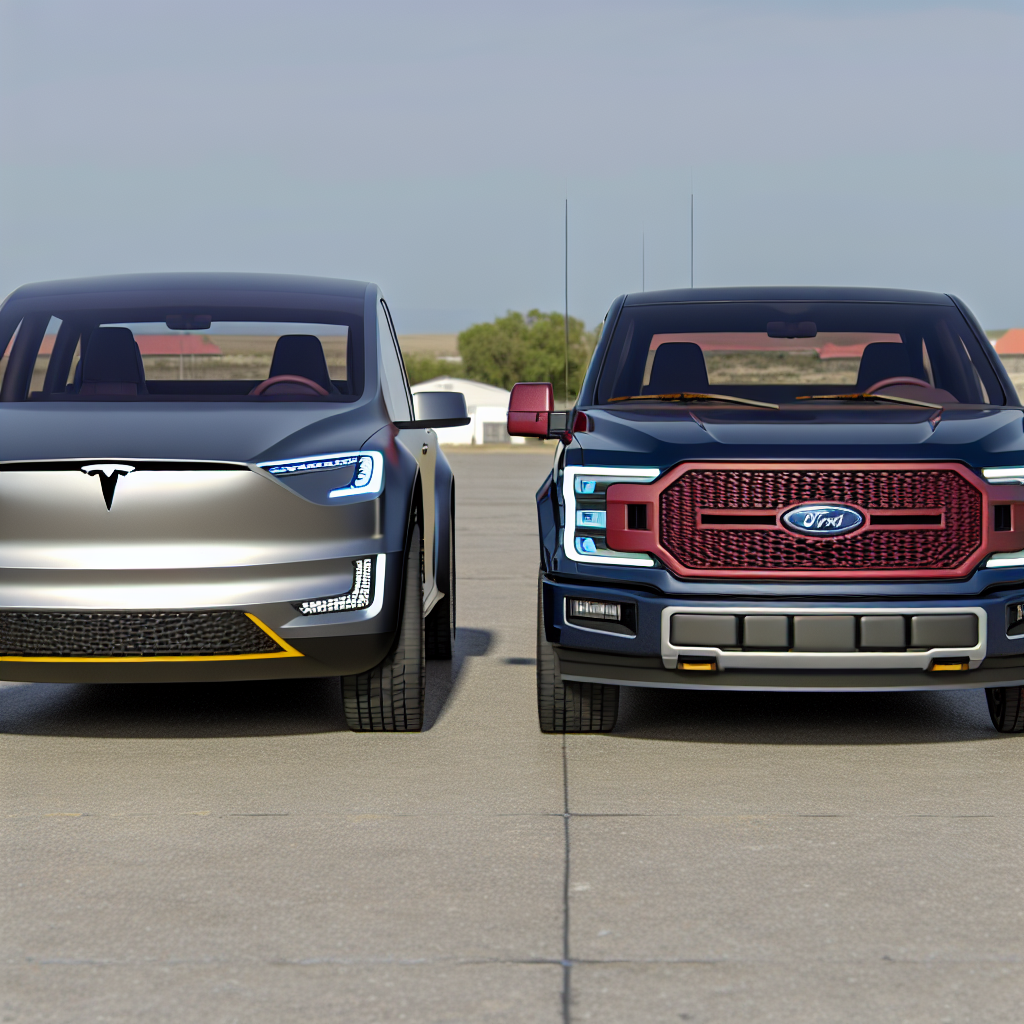 Tesla Cybertruck and Ford F-150 Lightning