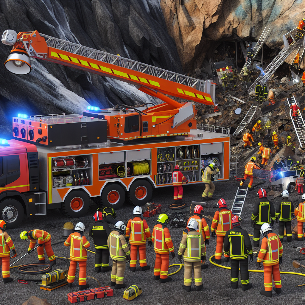 A heavy-duty rescue apparatus in action