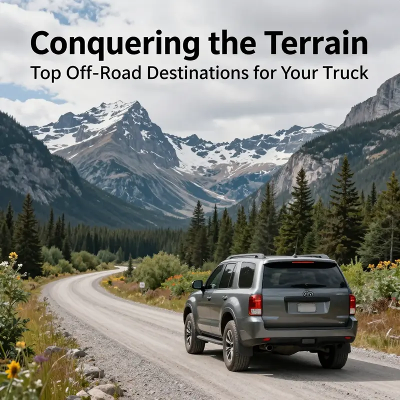 A truck tackles the challenging trails of Moab, highlighting the stunning red rock landscape.