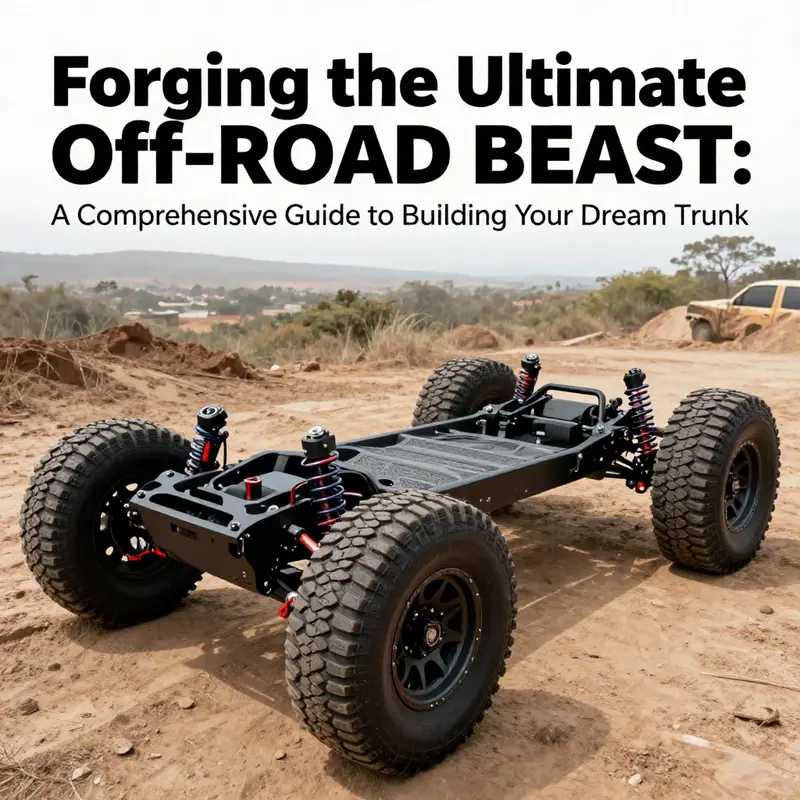 The backbone of your off-road truck, demonstrating robust upgrades to the chassis and suspension.