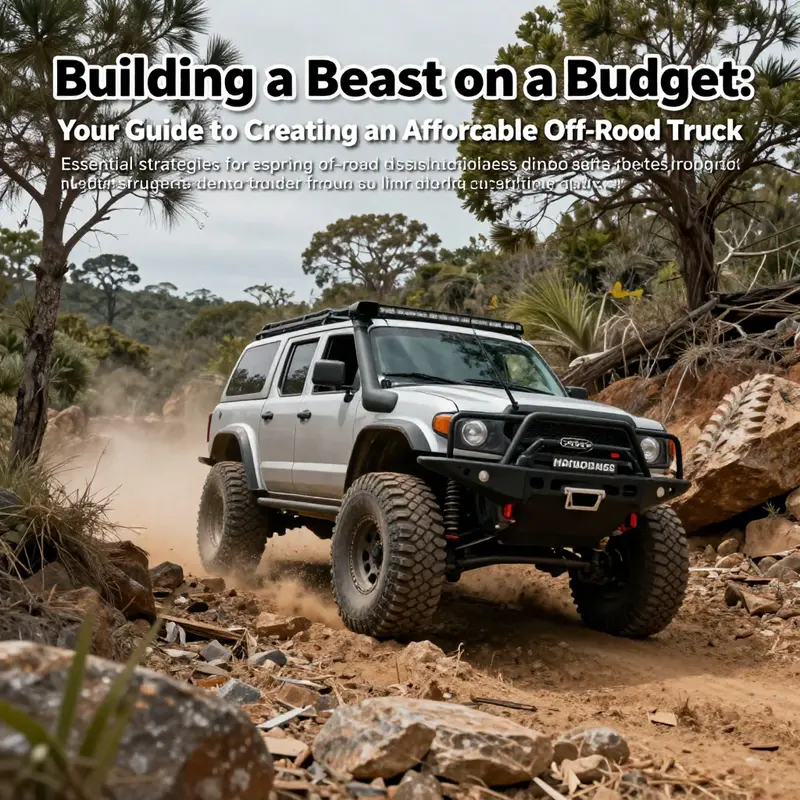 An off-road truck navigating rough terrain, embodying adventure and ruggedness.