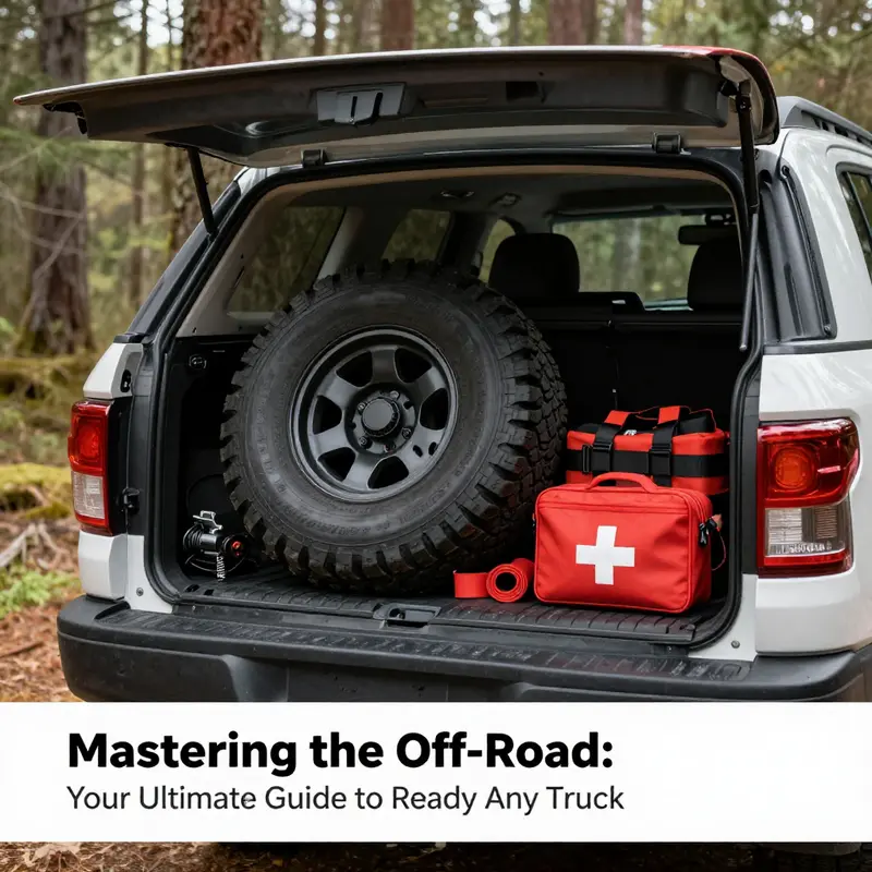 A technician performs critical preparation checks on a truck, highlighting the importance of vehicle readiness for off-roading.