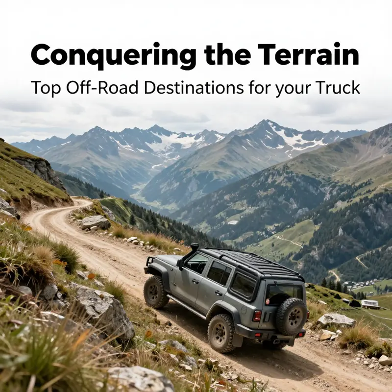 A truck tackles the challenging trails of Moab, highlighting the stunning red rock landscape.