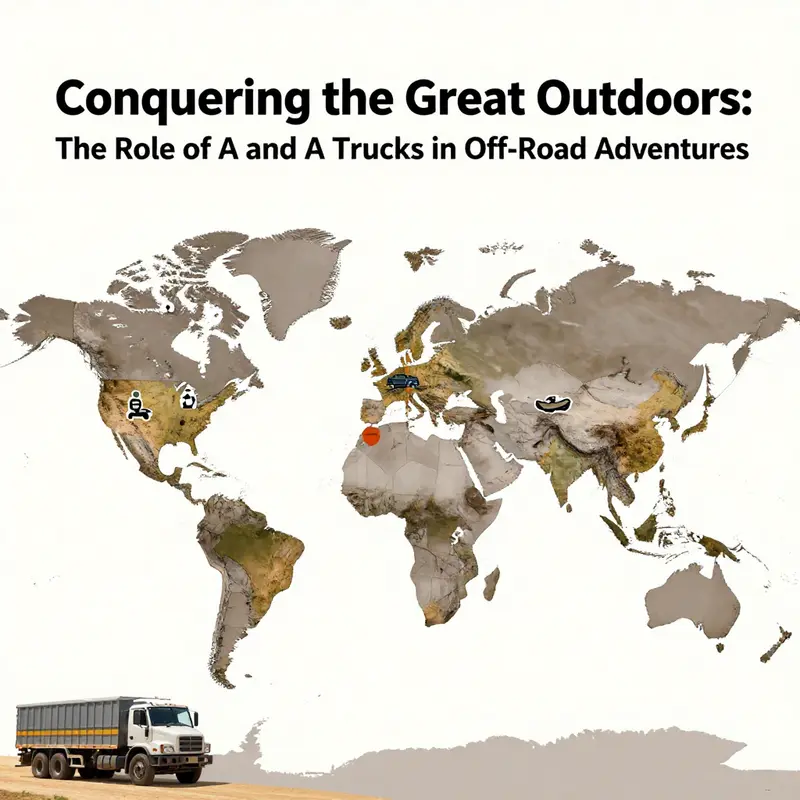 A showcase of A and A Trucks displaying their readiness for tough off-road conditions.