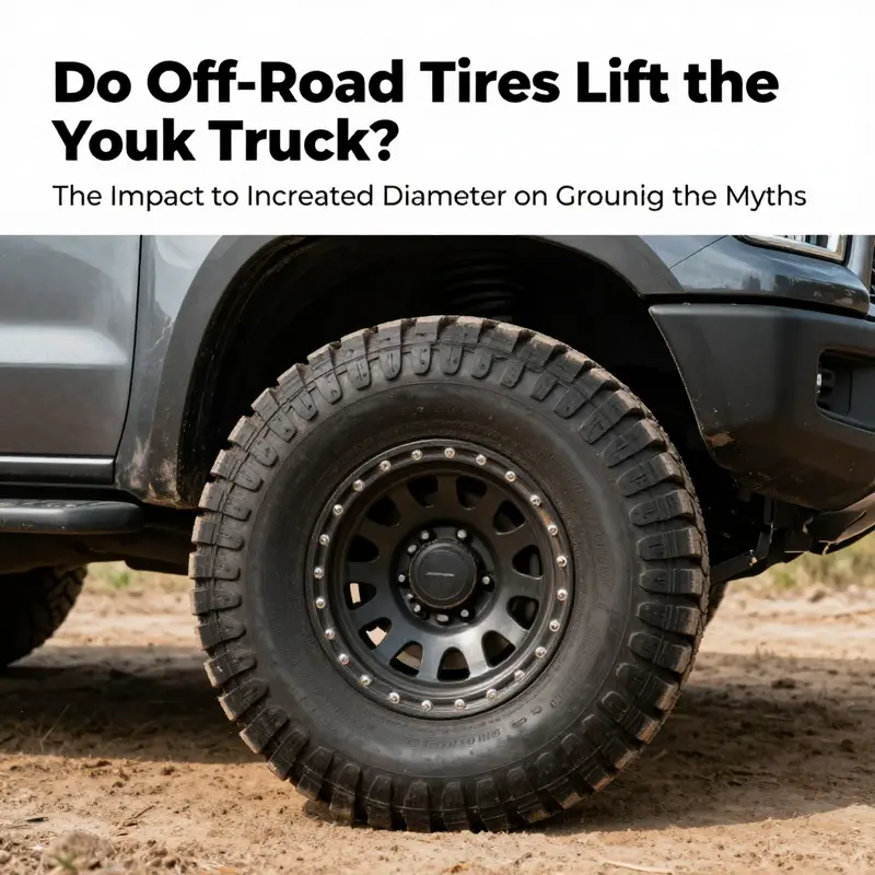 Visual comparison of standard and off-road tires emphasizing the differences in height.