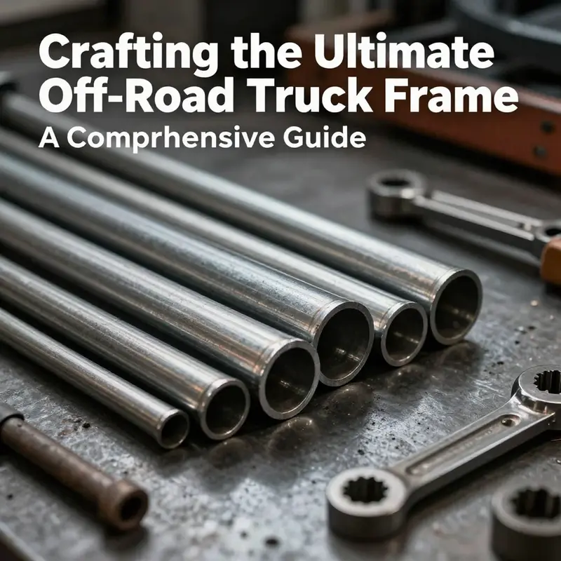 Blueprints of an off-road truck frame emphasizing design specifics for durability and performance.