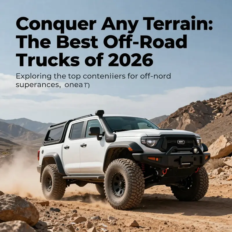 A stunning off-road truck in action, showcasing its capability in a beautiful natural landscape.