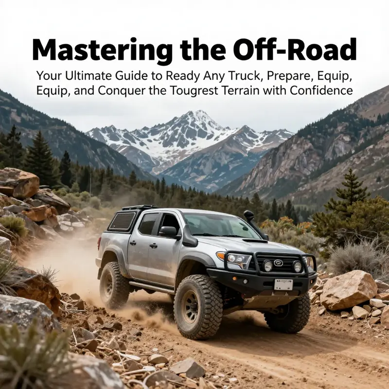 A truck traversing the rugged outdoors, surrounded by mountains, representing the spirit of off-roading adventure.