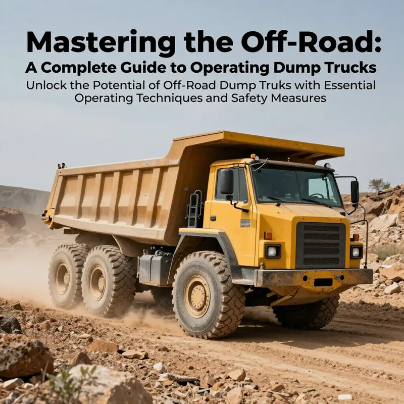 A powerful off-road dump truck in action, navigating rough landscapes during an operational task.