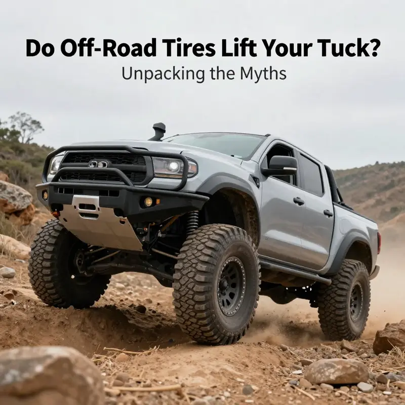 A dynamic image of an off-road truck in action, demonstrating enhanced performance with larger tires.