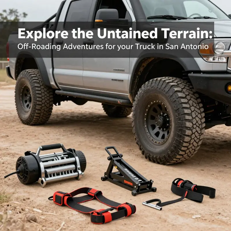 A truck tackling the muddy trails of 281cc Offroad Park, a top destination for off-roading in San Antonio.