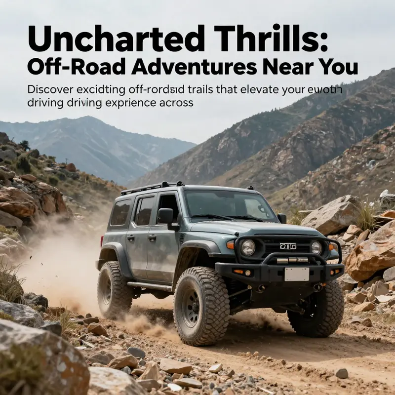 An off-road truck skillfully driving through a mountainous landscape, showcasing adventure and excitement.