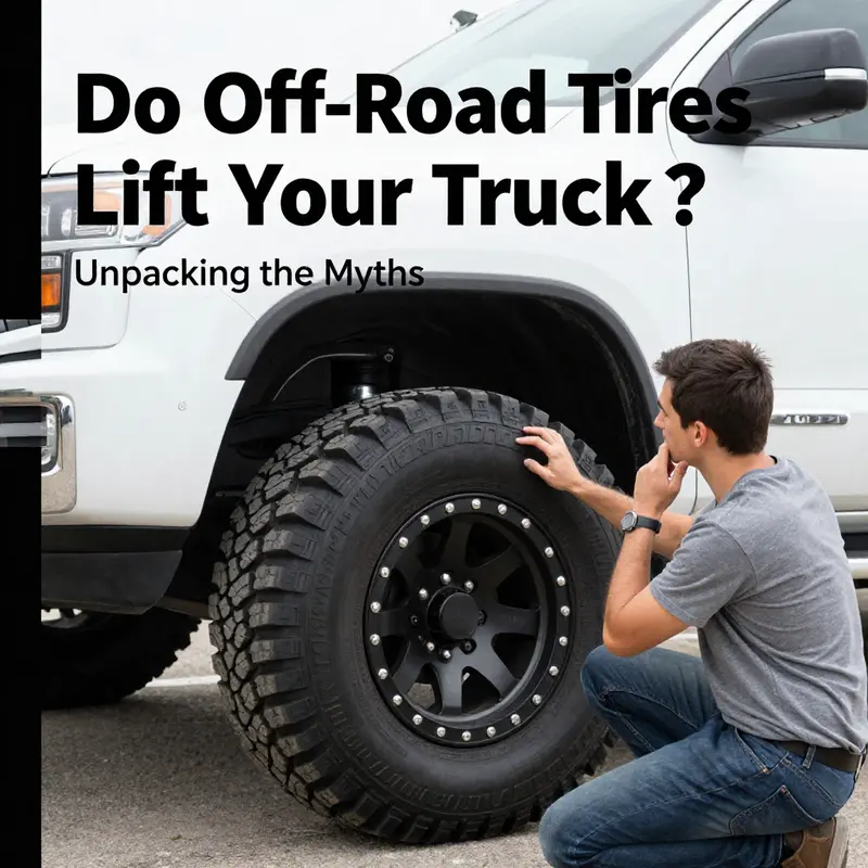 Visual comparison of standard and off-road tires emphasizing the differences in height.