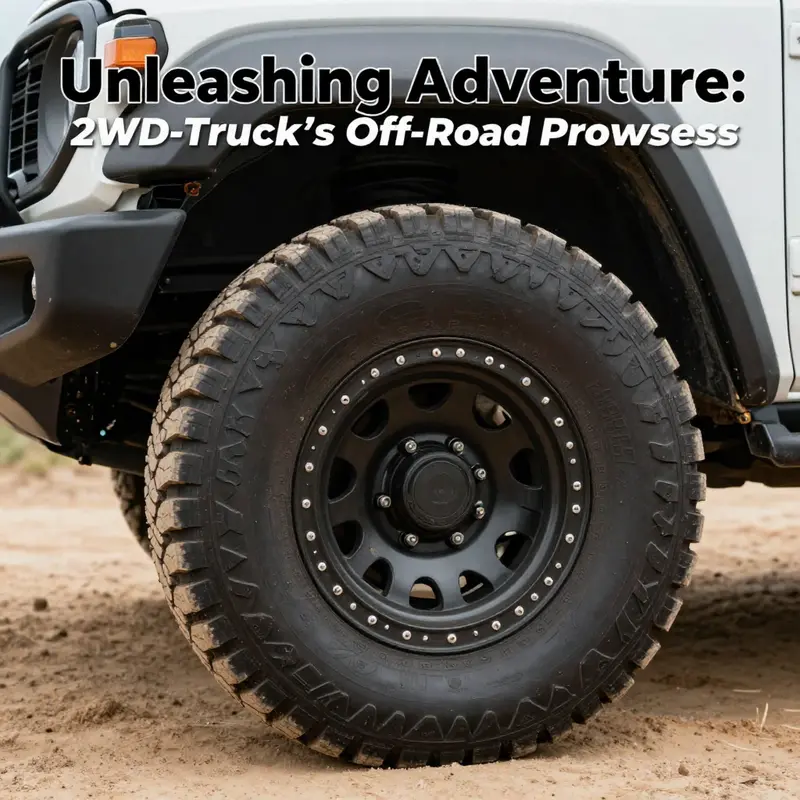 A lifted 2WD truck showcasing substantial ground clearance and improved suspension.