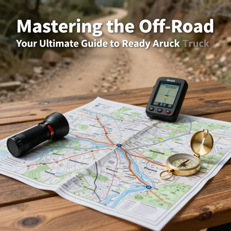 A technician performs critical preparation checks on a truck, highlighting the importance of vehicle readiness for off-roading.
