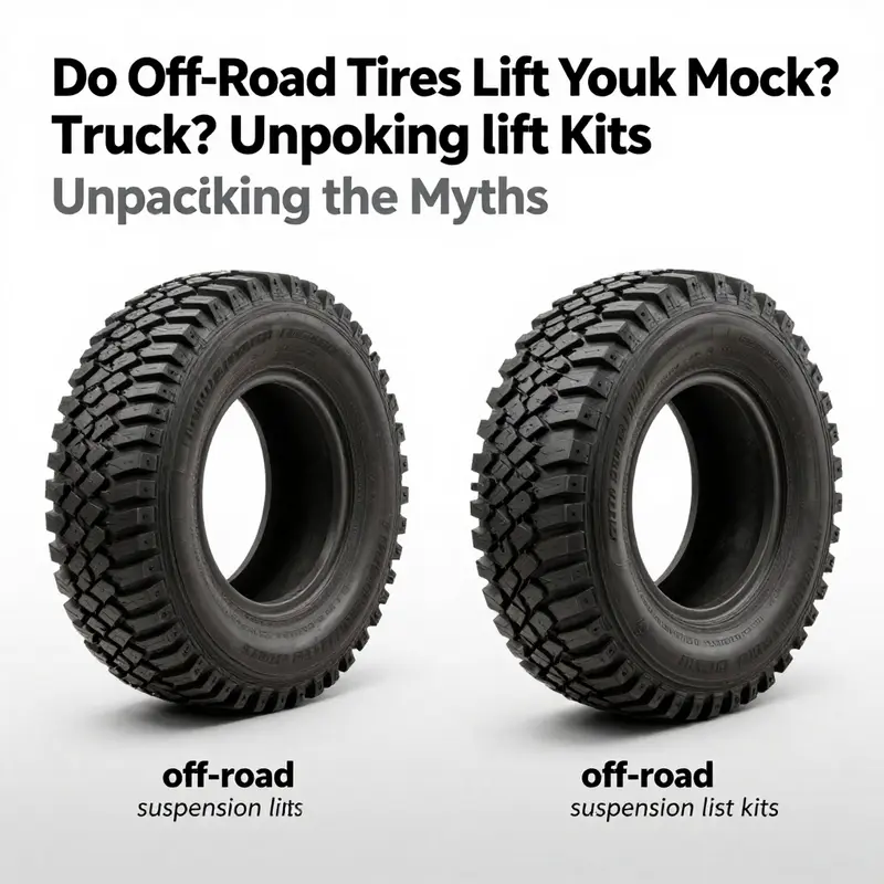 Visual comparison of standard and off-road tires emphasizing the differences in height.