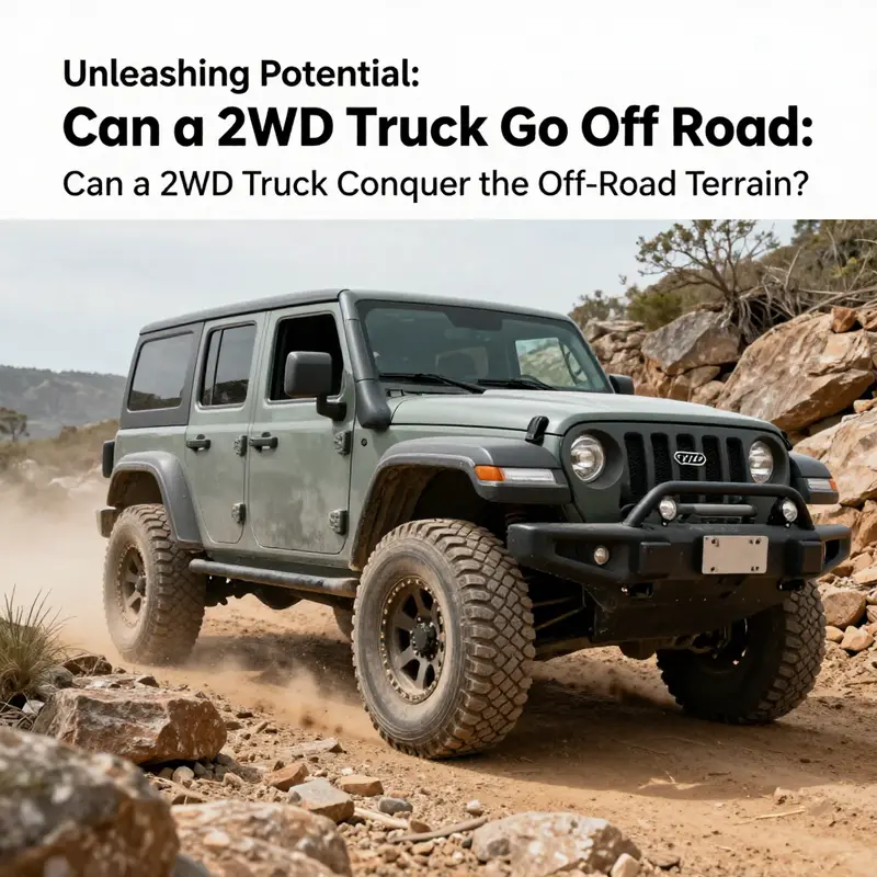 A 2WD truck expertly maneuvering through a light off-road trail.