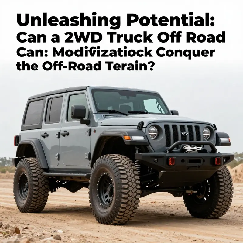 A 2WD truck expertly maneuvering through a light off-road trail.