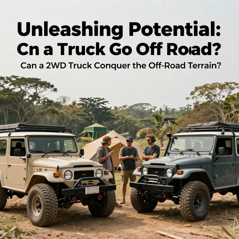 A 2WD truck expertly maneuvering through a light off-road trail.