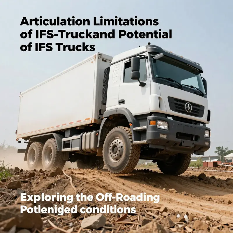 An IFS truck maneuvering through a rocky path, demonstrating its off-roading potential.