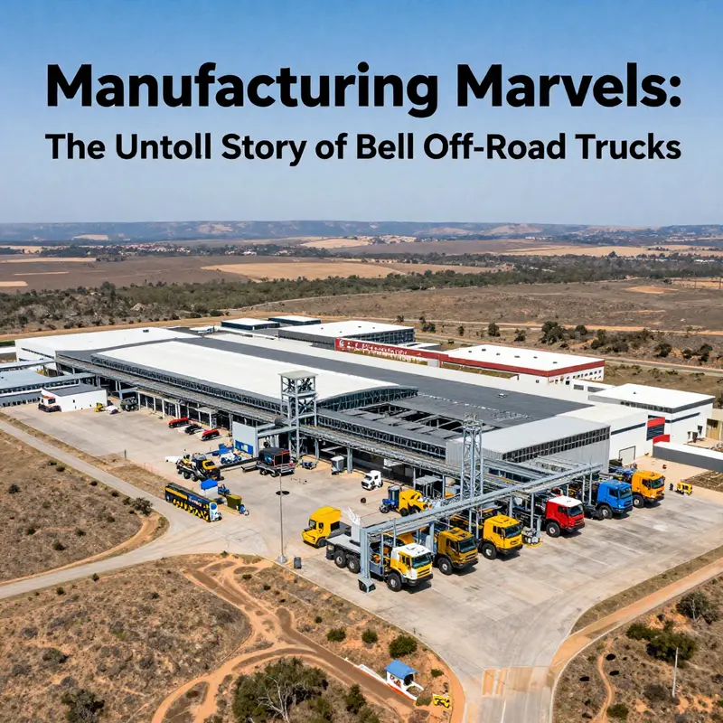 The Bell Equipment manufacturing facility in South Africa, where rugged off-road trucks are crafted with precision.