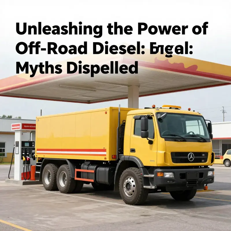 An off-road truck located in a controlled setting illustrating the legal context for using off-road diesel.