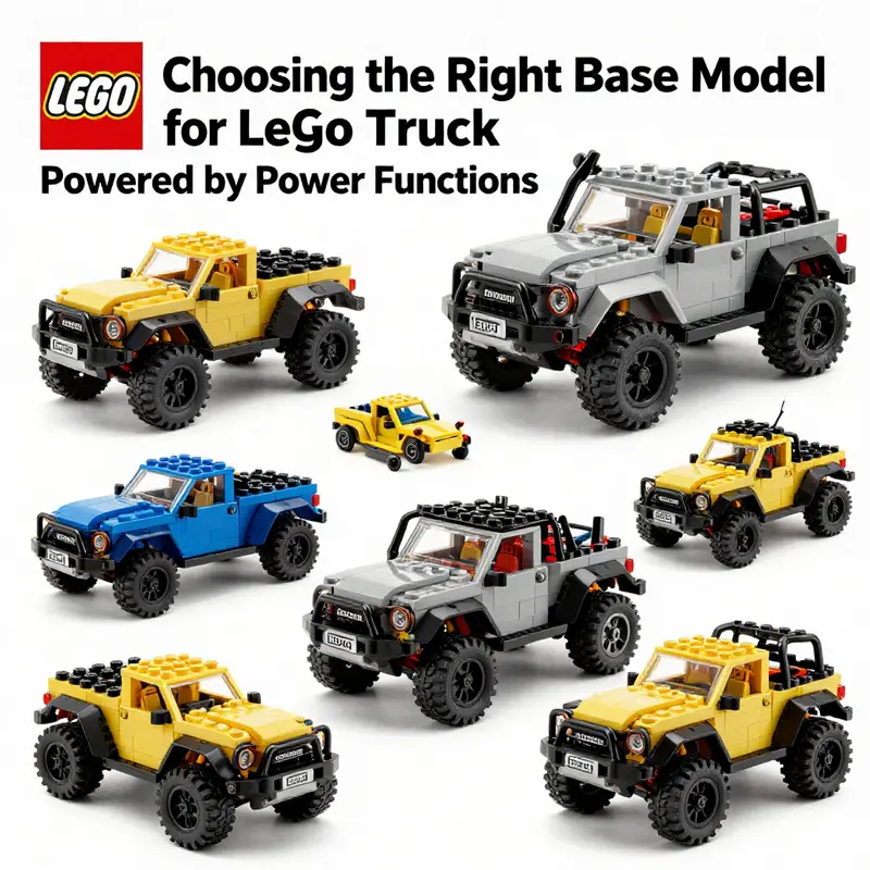 Select from various rugged LEGO sets ideal for off-road truck construction.