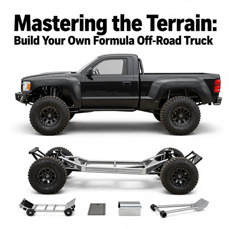 The initial planning stage of building a formula off-road truck, featuring design blueprints and essential tools.