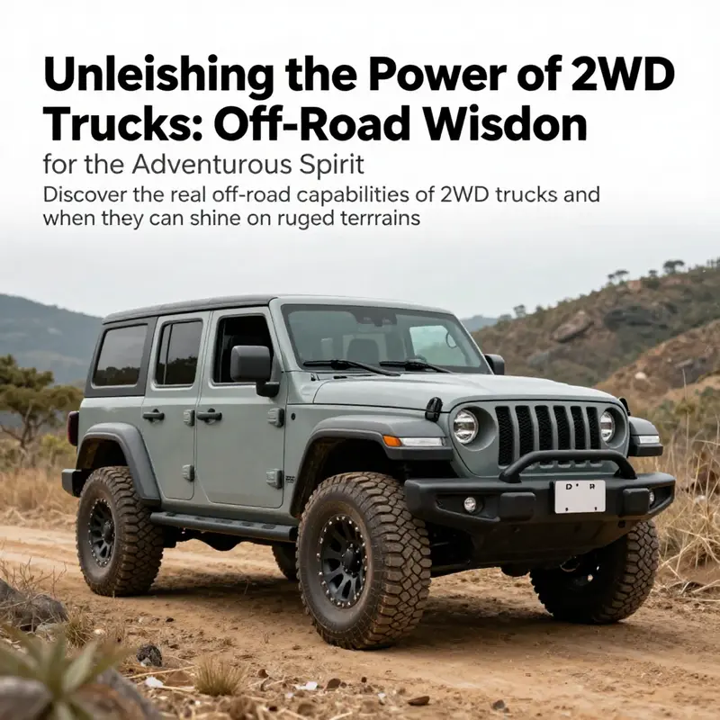 A stunning landscape depicting a 2WD truck amidst nature, representing the spirit of off-road adventures.