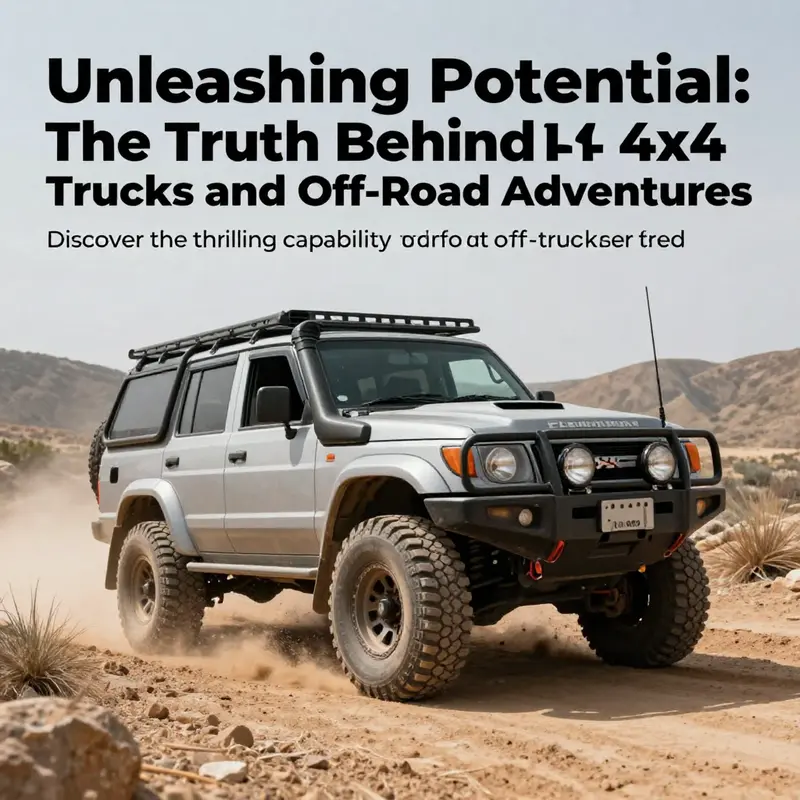 A 4x4 truck dominating a picturesque off-road track, representing the adventure and thrill of off-road driving.