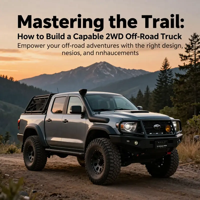 A captivating 2WD off-road truck poised for exploration in a breathtaking natural setting, embodying the essence of adventure.