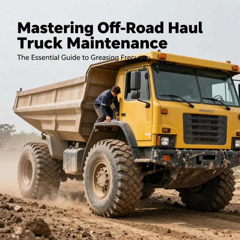 Daily greasing is crucial for the longevity of off-road haul trucks.