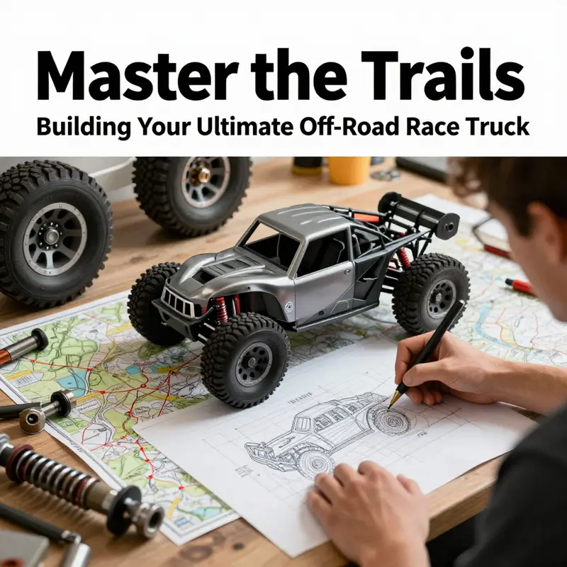 Planning phase for a custom off-road race truck, highlighting the importance of goal-setting and requirement analysis.