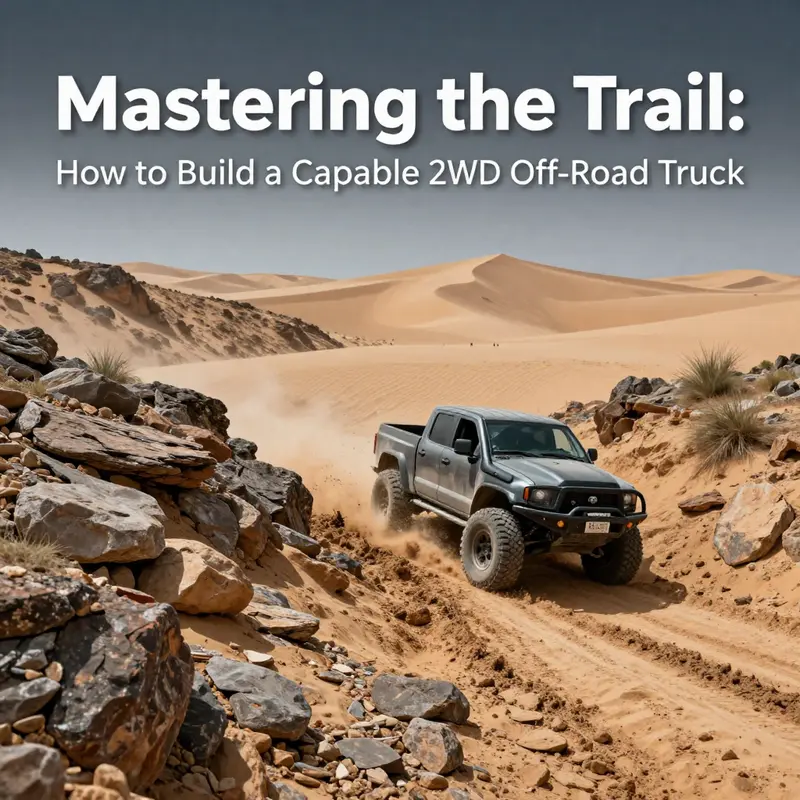 A 2WD truck adeptly navigating through various terrains, exemplifying the importance of purpose in off-road vehicle design.