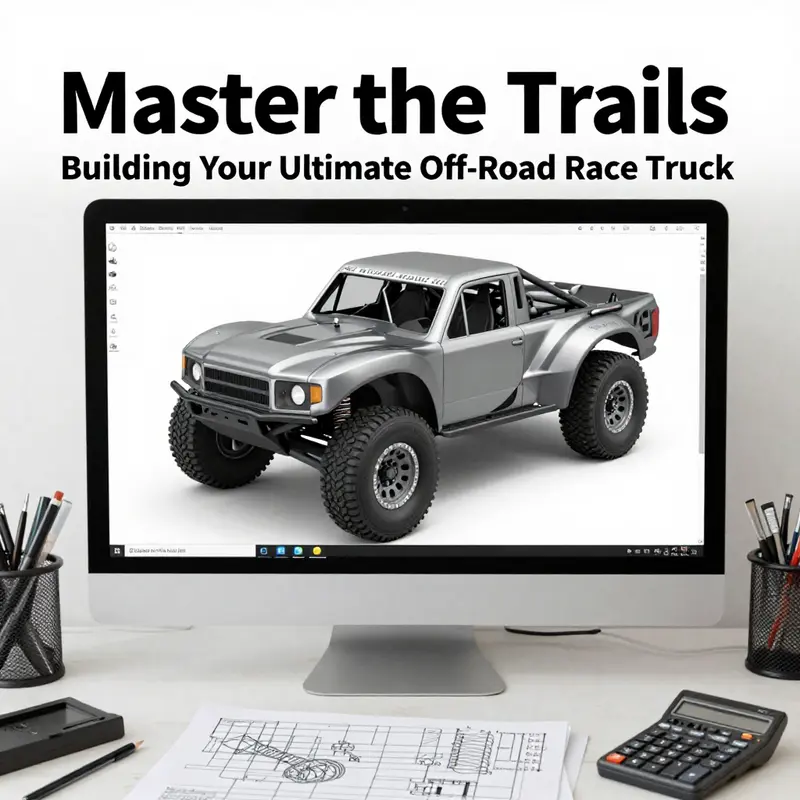 Planning phase for a custom off-road race truck, highlighting the importance of goal-setting and requirement analysis.