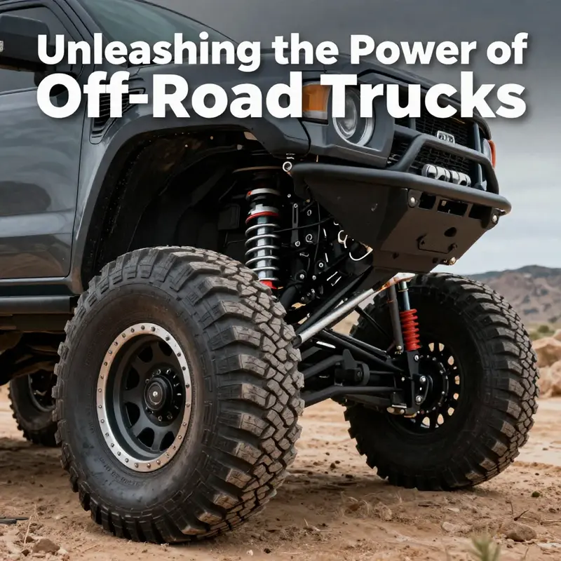 An off-road truck demonstrating its capabilities as it navigates a challenging forest trail.