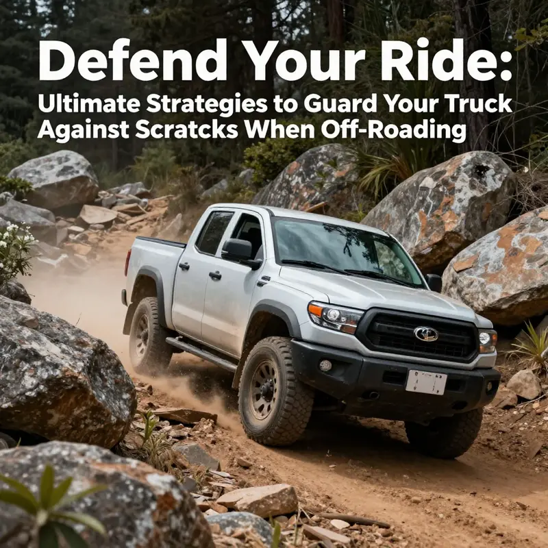 An off-road truck equipped with protective coverings and skid plates ready for adventure.