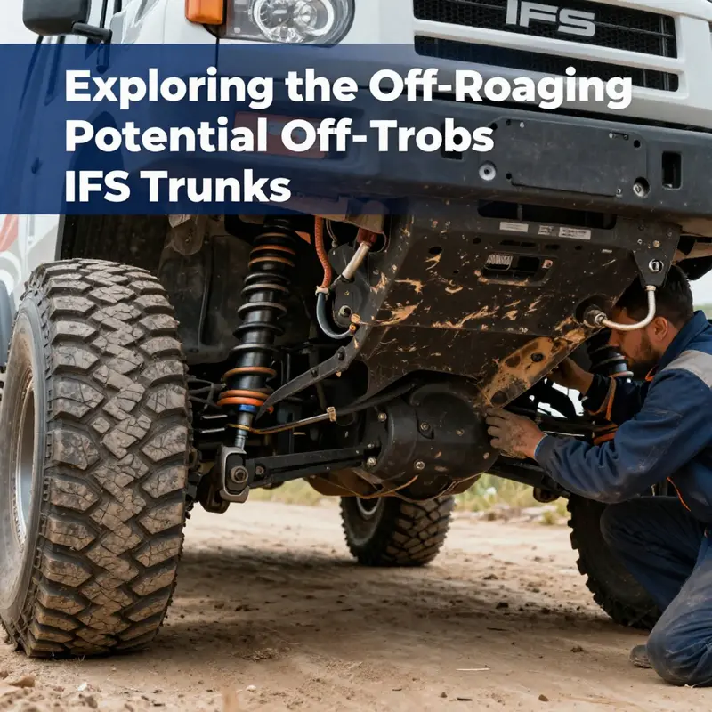 An IFS truck maneuvering through a rocky path, demonstrating its off-roading potential.
