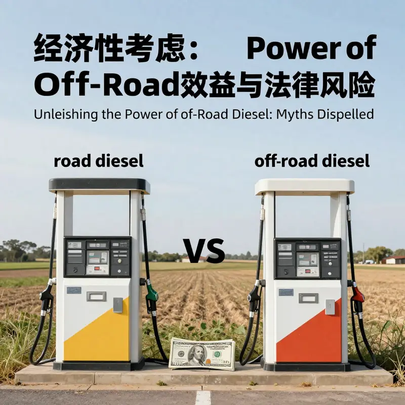 An off-road truck located in a controlled setting illustrating the legal context for using off-road diesel.