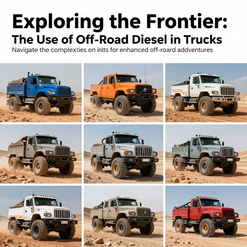 A collage of trucks operating in diverse off-road conditions, demonstrating their rugged capabilities.