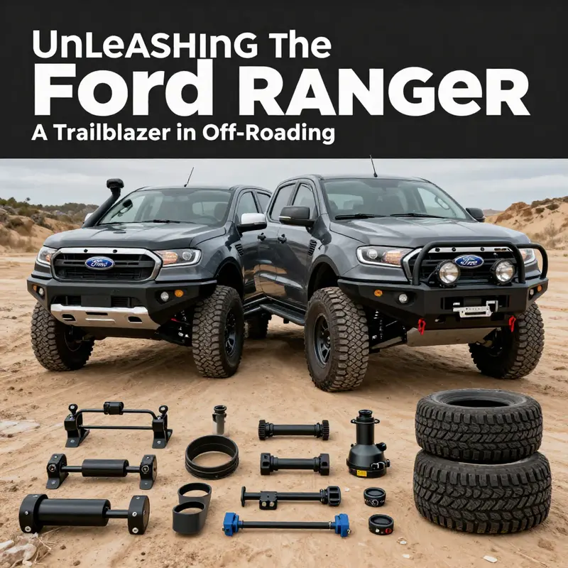 The Ford Ranger navigating through tough terrain, highlighting its robust performance features.