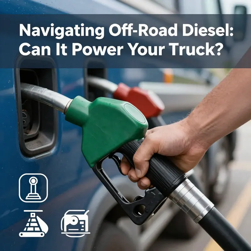 An off-road truck navigating through a rugged terrain, reflecting the need for appropriate fuel usage.