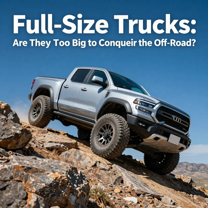 A full-size truck tackling a challenging incline, demonstrating its impressive off-road capabilities.