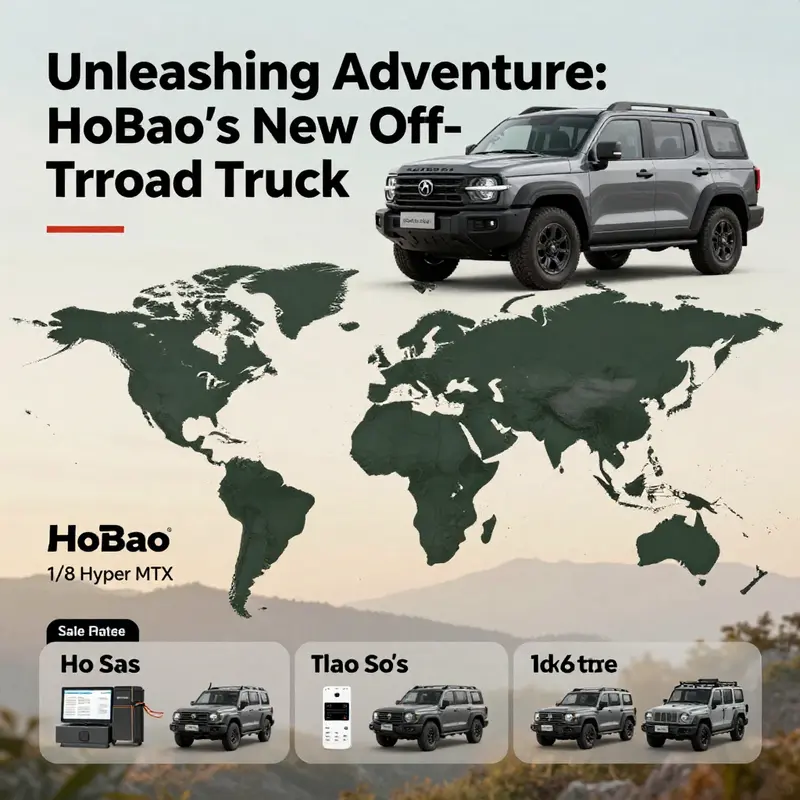 The HoBao 1/8 Hyper MTX Monster Truck conquering rugged terrains.