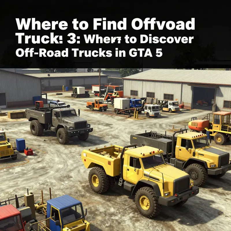 Sandy Shores provides the perfect backdrop for discovering off-road trucks amidst its rugged desert landscape.