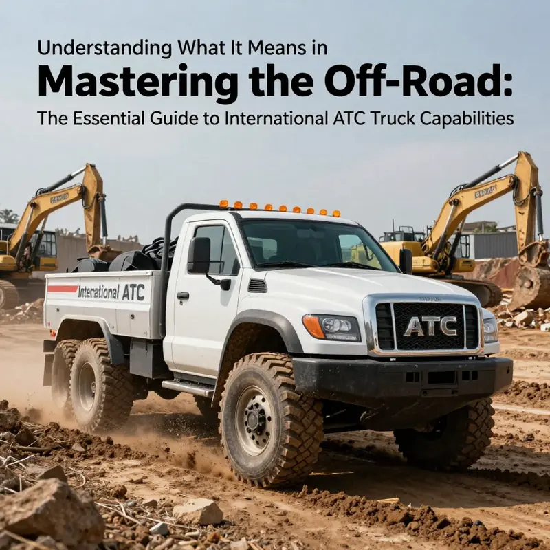The International ATC Truck showcasing its superior off-road capabilities on a challenging construction site.